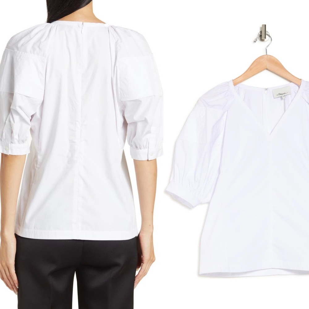 NWT Philipp Plein- white top. Size 6.